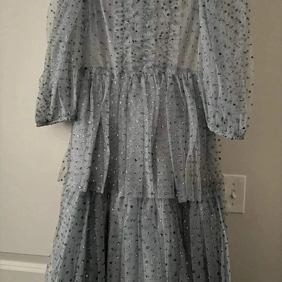 RED Valentino Glitter Polka Dot Tulle Dress - Picture 8 of 10